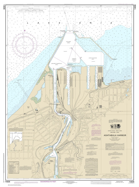 Ashtabula Harbor 2023 Lake Erie Harbor Chart Reprint Great Lakes Harbors #3 - 342 Ashtabula Harbor 2023 Lake Erie Harbor Chart Reprint Great Lakes Harbors #3 - 342