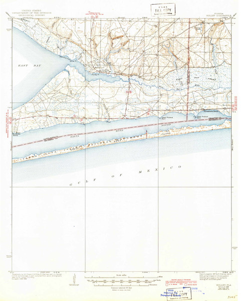 Holley, Florida 1938 (1946) USGS Old Topo Map Reprint 15x15 FL Quad 346658