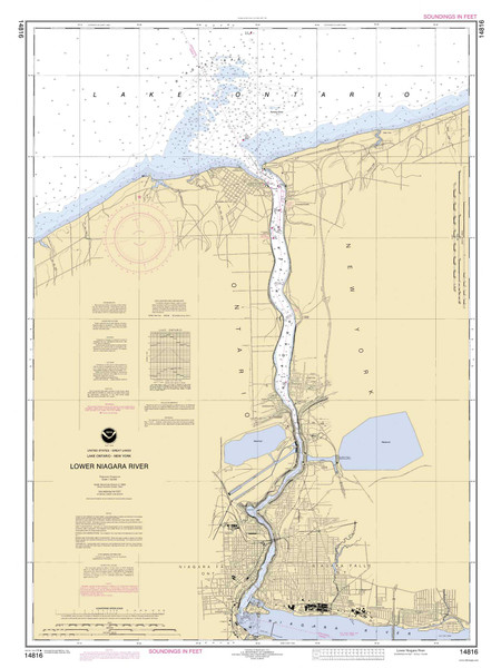 Lower Niagara Harbor 2004 Lake Ontario Harbor Chart Reprint Great Lakes 2 - 256