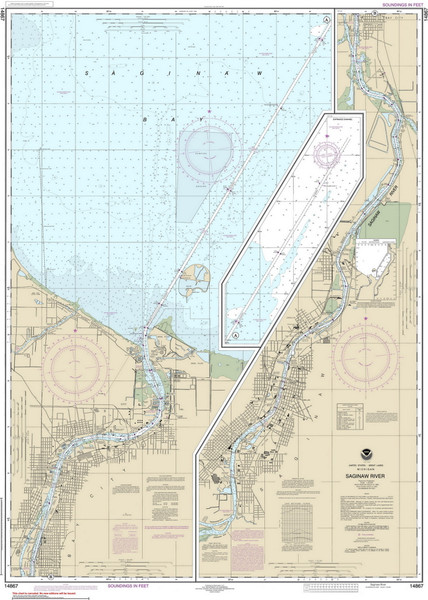 Saginaw River 2023 Lake Huron Harbor Chart Reprint Great Lakes 5 - 524 Saginaw River 2023 Lake Huron Harbor Chart Reprint Great Lakes 5 - 524