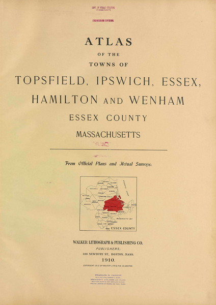 Title Page - Massachusetts 1910 Old Town Map Reprint - Essex Co. 00
