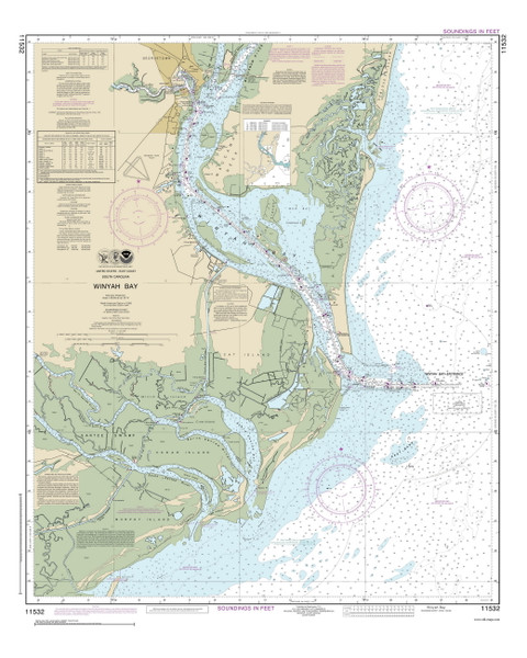 Winyah Bay 2023 - Old Map Nautical Chart AC Harbors 11532 - South Carolina