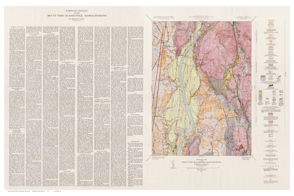 eb-343 Mount Toby Geological Map 1951 eb-343 Mount Toby Geological Map 1951