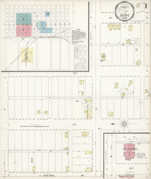 Los Angeles - Chino California 1897 - Fire Insurance Index - Old Map Reprint