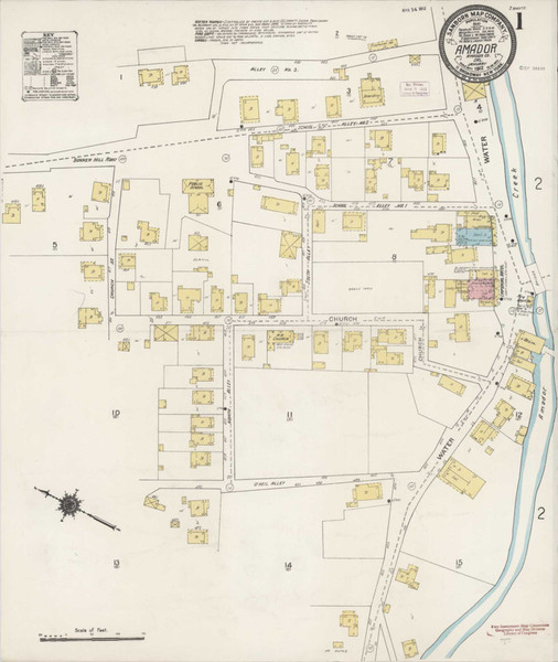 Amador California 1912 - Fire Insurance Index - Old Map Reprint