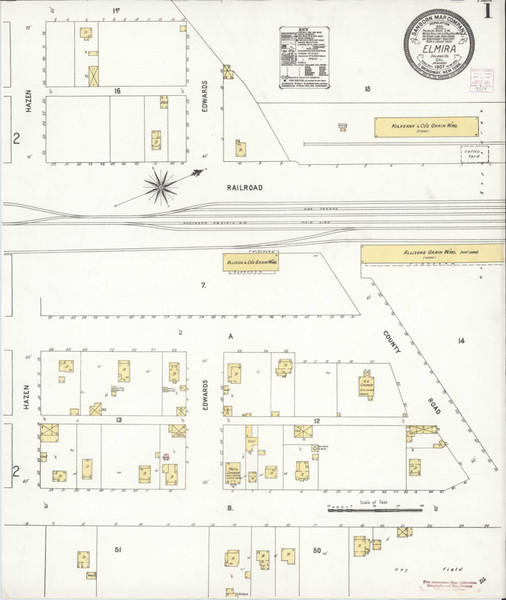 Elmira California 1907 - Fire Insurance Index - Old Map Reprint