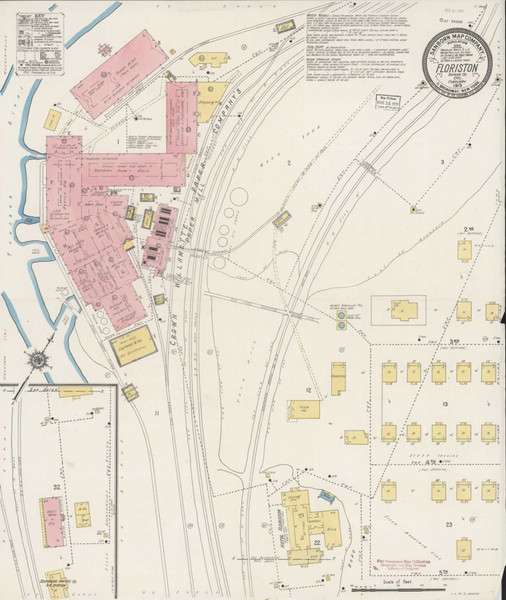 Floriston California 1919 - Fire Insurance Index - Old Map Reprint