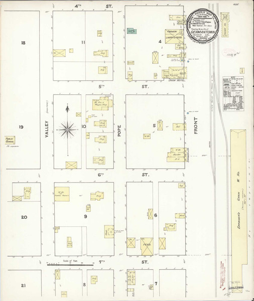 Germantown California 1891 - Fire Insurance Index - Old Map Reprint