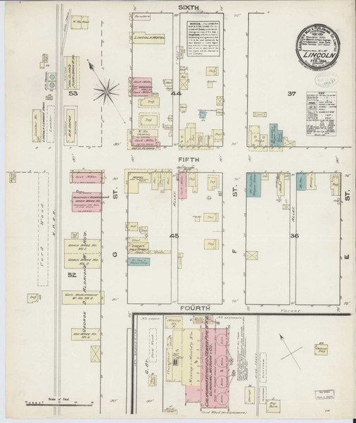 Lincoln California 1884 - Fire Insurance Index - Old Map Reprint