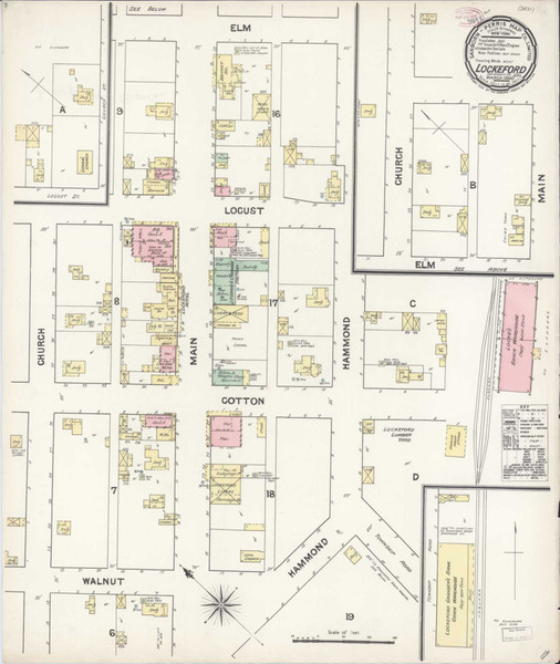 Lockeford California 1890 - Fire Insurance Index - Old Map Reprint
