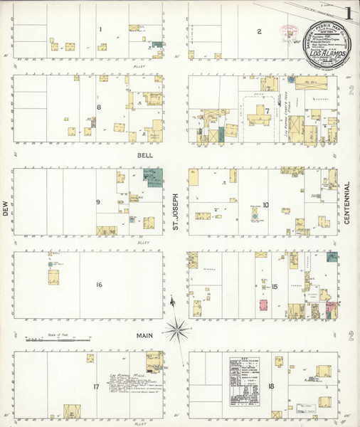 Los Alamos California 1895 - Fire Insurance Index - Old Map Reprint