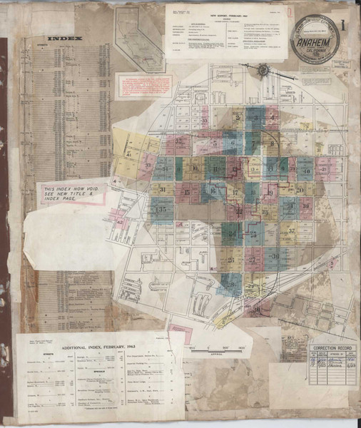 Los Angeles - Anaheim California 1963 - Fire Insurance Index - Old Map Reprint Los Angeles - Anaheim California 1963 - Fire Insurance Index - Old Map Reprint