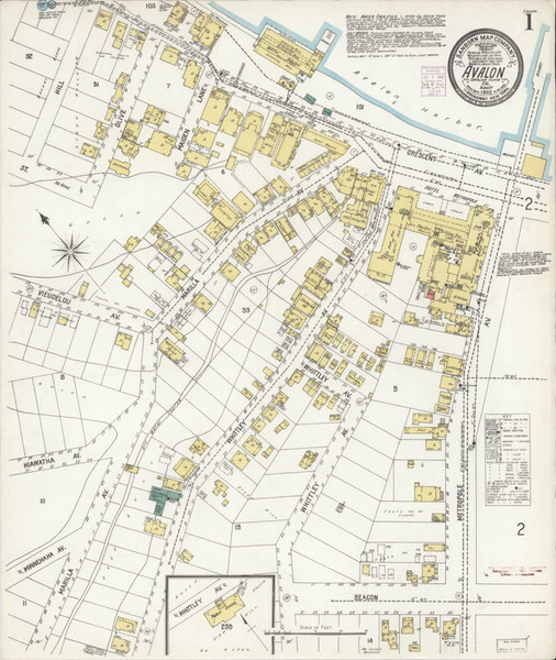 Los Angeles - Avalon California 1902 - Fire Insurance Index - Old Map Reprint Los Angeles - Avalon California 1902 - Fire Insurance Index - Old Map Reprint