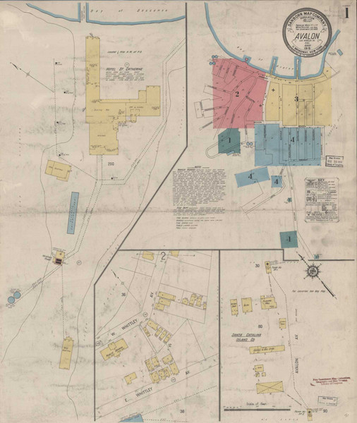 Los Angeles - Avalon California 1919 - Fire Insurance Index - Old Map Reprint Los Angeles - Avalon California 1919 - Fire Insurance Index - Old Map Reprint