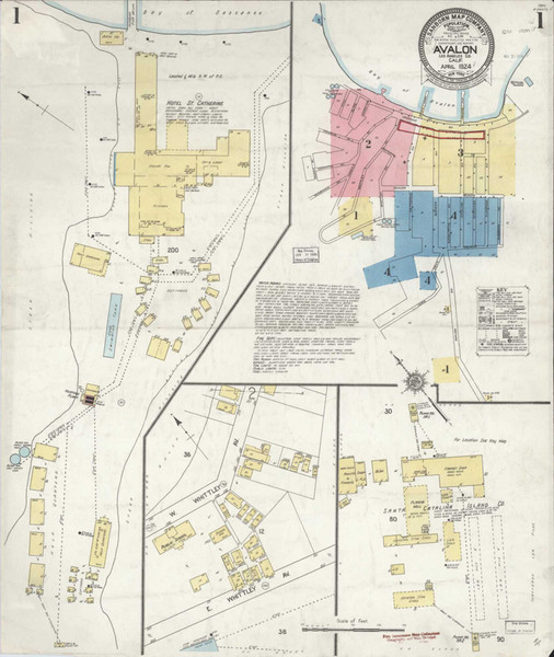 Los Angeles - Avalon California 1924 - Fire Insurance Index - Old Map Reprint Los Angeles - Avalon California 1924 - Fire Insurance Index - Old Map Reprint