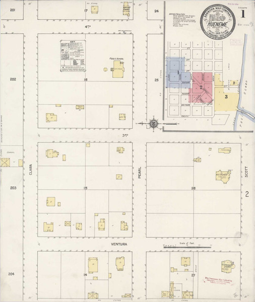 Los Angeles - Hueneme California 1910 - Fire Insurance Index - Old Map Reprint Los Angeles - Hueneme California 1910 - Fire Insurance Index - Old Map Reprint