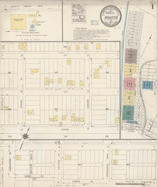 Los Angeles - Manhattan Beach California 1917 - Fire Insurance Index - Old Map Reprint Los Angeles - Manhattan Beach California 1917 - Fire Insurance Index - Old Map Reprint