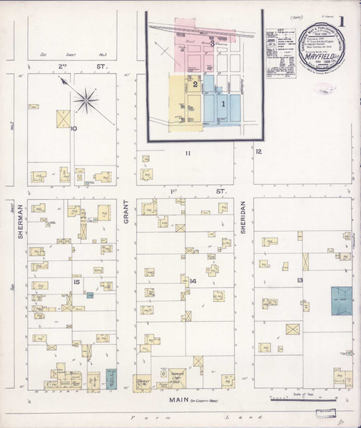 Mayfield California 1888 - Fire Insurance Index - Old Map Reprint