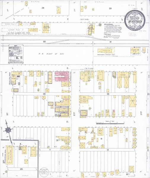 Mckittrick California 1911 - Fire Insurance Index - Old Map Reprint