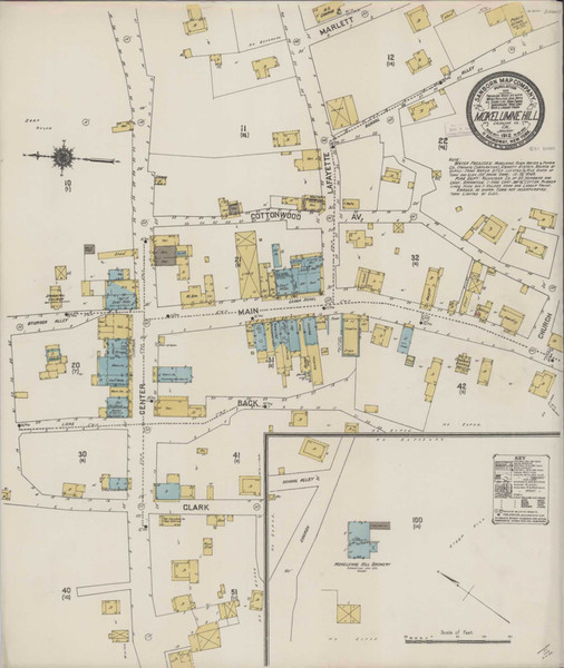 Mokelumne Hill California 1912 - Fire Insurance Index - Old Map Reprint