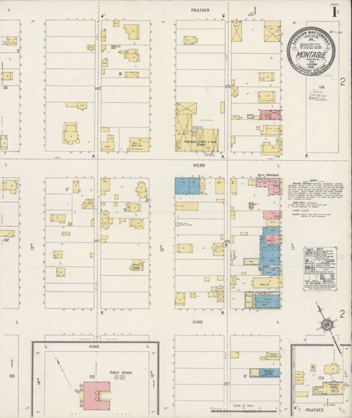 Montague California 1918 - Fire Insurance Index - Old Map Reprint