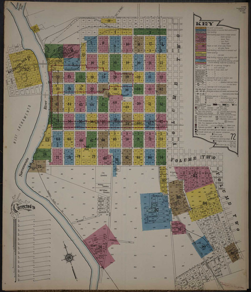 Sacramento California 1915 V1 - Fire Insurance Index - Old Map Reprint Sacramento California 1915 V1 - Fire Insurance Index - Old Map Reprint