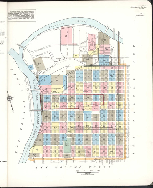 Sacramento California 1952 V1 - Fire Insurance Index - Old Map Reprint Sacramento California 1952 V1 - Fire Insurance Index - Old Map Reprint
