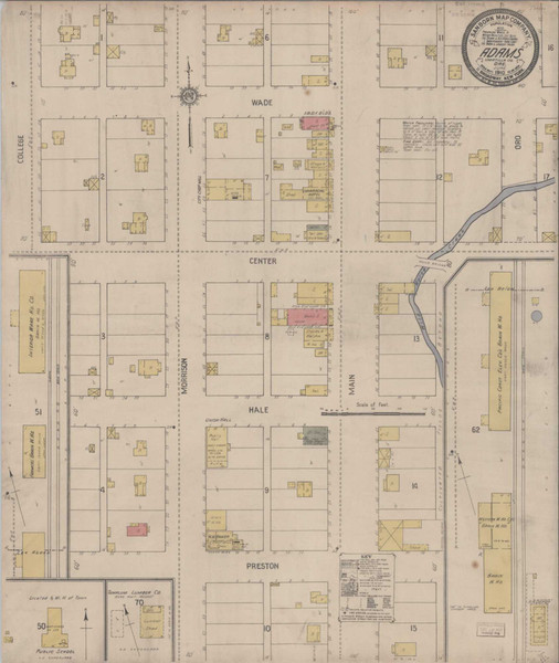Adams Oregon 1910 - Fire Insurance Index - Old Map Reprint Adams Oregon 1910 - Fire Insurance Index - Old Map Reprint