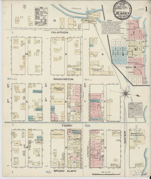 Albany Oregon 1884 - Fire Insurance Index - Old Map Reprint