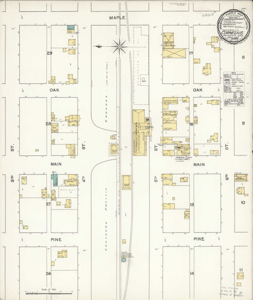 Cornelius Oregon 1892 - Fire Insurance Index - Old Map Reprint