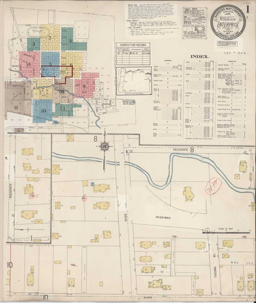 Enterprise Oregon 1941 - Fire Insurance Index - Old Map Reprint