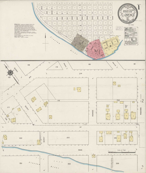 Florence Oregon 1920 - Fire Insurance Index - Old Map Reprint Florence Oregon 1920 - Fire Insurance Index - Old Map Reprint
