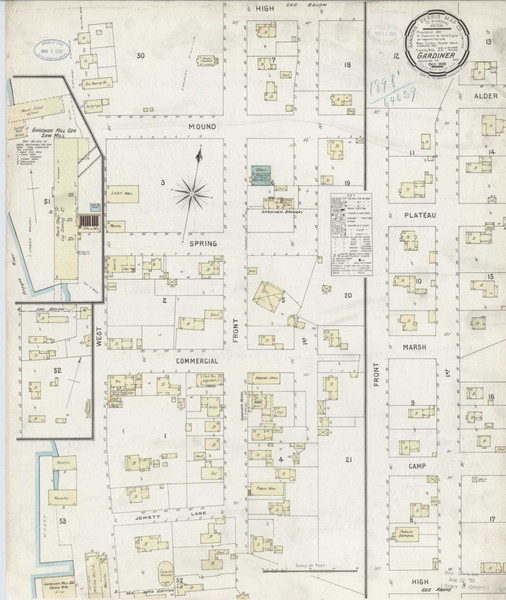 Gardiner Oregon 1898 - Fire Insurance Index - Old Map Reprint