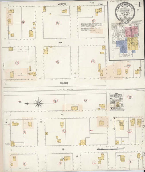 Halsey Oregon 1931 - Fire Insurance Index - Old Map Reprint Halsey Oregon 1931 - Fire Insurance Index - Old Map Reprint