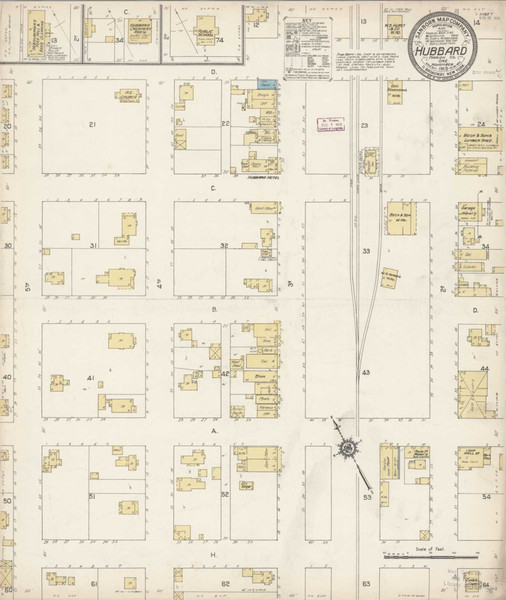 Hubbard Oregon 1913 - Fire Insurance Index - Old Map Reprint