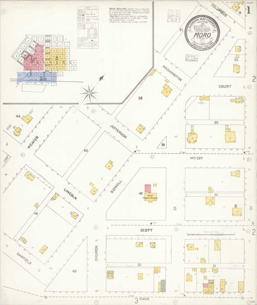Moro Oregon 1905 - Fire Insurance Index - Old Map Reprint