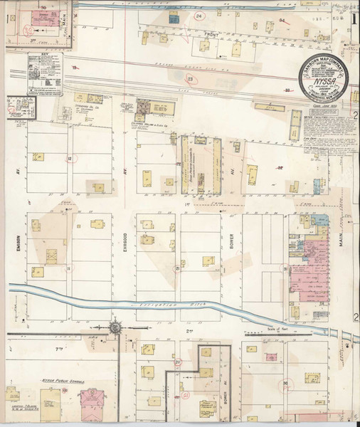 Nyssa Oregon 1930 - Fire Insurance Index - Old Map Reprint