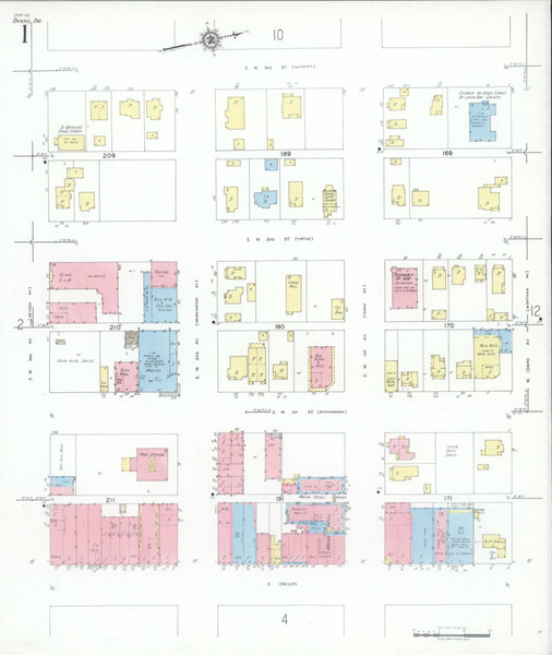 Ontario Oregon 1949 - Fire Insurance Index - Old Map Reprint