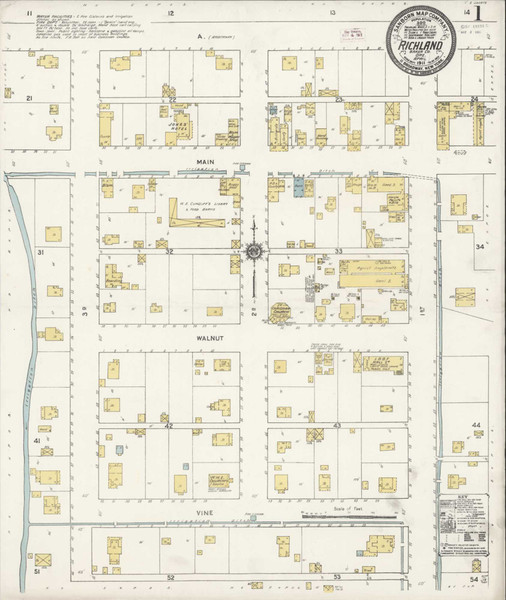 Richland Oregon 1911 - Fire Insurance Index - Old Map Reprint