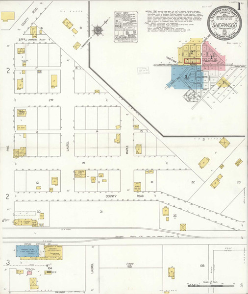Sherwood Oregon 1921 - Fire Insurance Index - Old Map Reprint