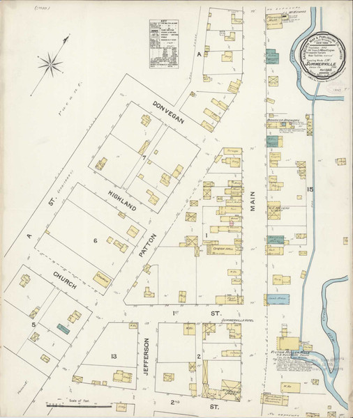 Summerville Oregon 1888 - Fire Insurance Index - Old Map Reprint