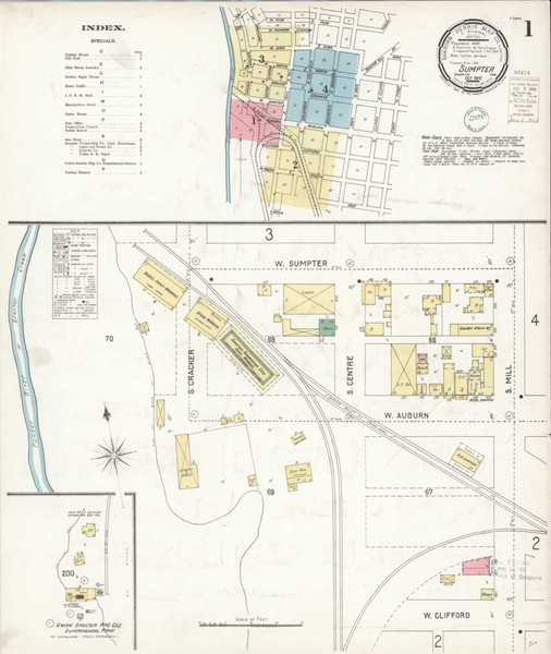 Sumpter Oregon 1900 - Fire Insurance Index - Old Map Reprint Sumpter Oregon 1900 - Fire Insurance Index - Old Map Reprint