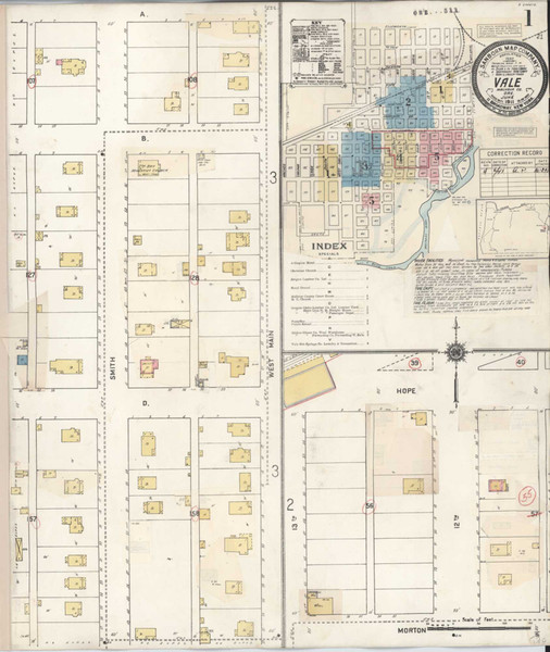 Vale Oregon 1941 - Fire Insurance Index - Old Map Reprint