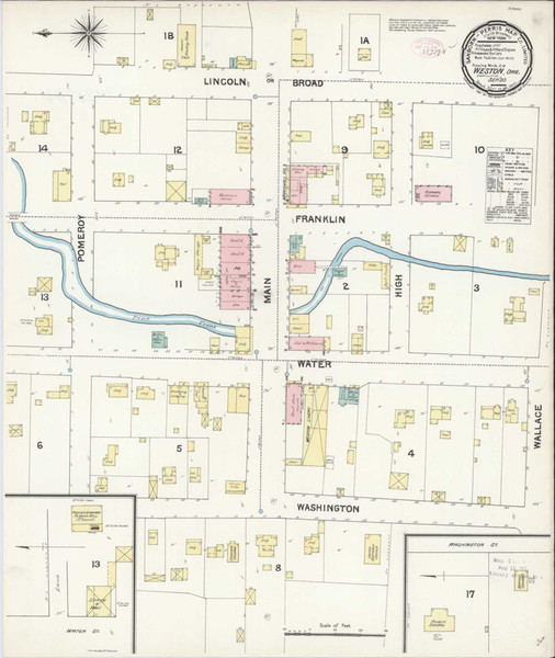 Weston Oregon 1890 - Fire Insurance Index - Old Map Reprint