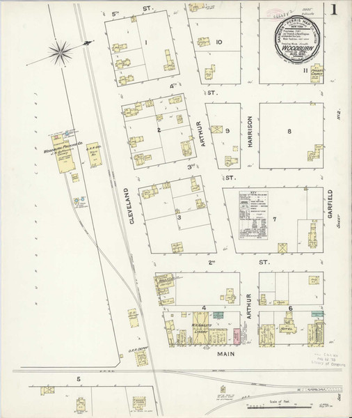 Woodburn Oregon 1890 - Fire Insurance Index - Old Map Reprint