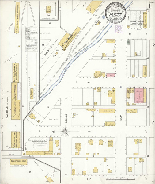 Almira Washington 1905 - Fire Insurance Index - Old Map Reprint Almira Washington 1905 - Fire Insurance Index - Old Map Reprint