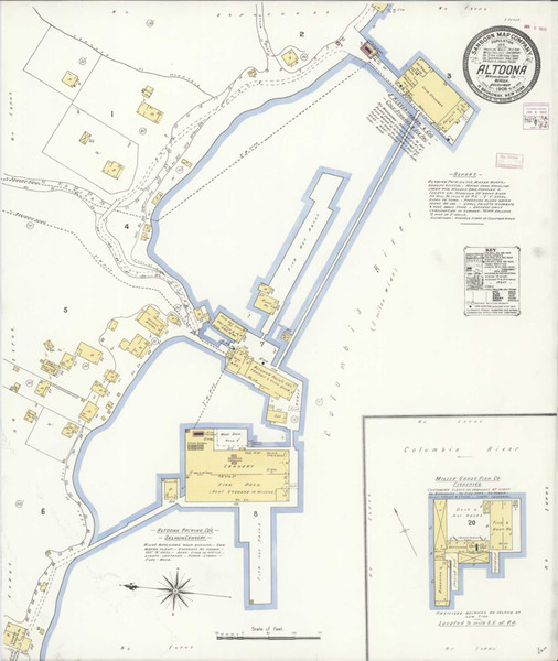 Altoona Washington 1908 - Fire Insurance Index - Old Map Reprint Altoona Washington 1908 - Fire Insurance Index - Old Map Reprint