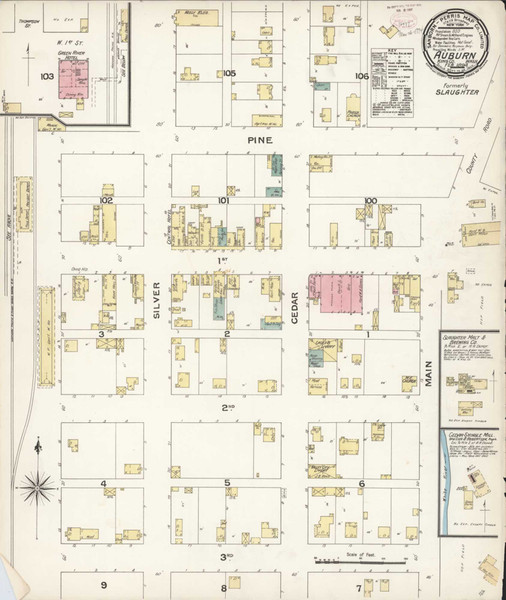 Auburn Washington 1894 - Fire Insurance Index - Old Map Reprint Auburn Washington 1894 - Fire Insurance Index - Old Map Reprint