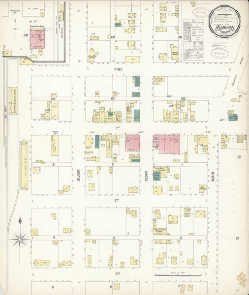 Auburn Washington 1899 - Fire Insurance Index - Old Map Reprint Auburn Washington 1899 - Fire Insurance Index - Old Map Reprint