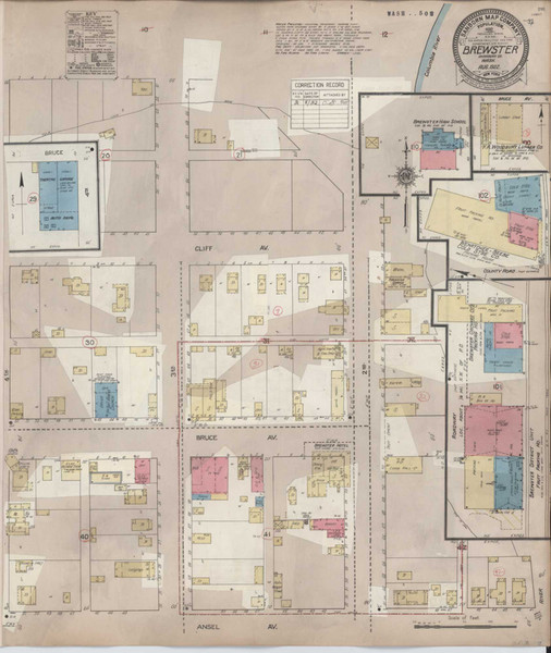 Brewster Washington 1932 - Fire Insurance Index - Old Map Reprint Brewster Washington 1932 - Fire Insurance Index - Old Map Reprint
